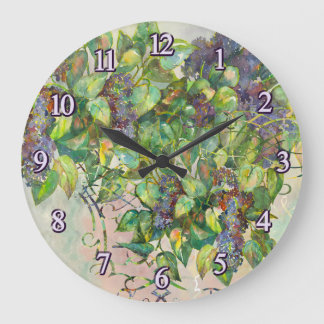 lilac blossoms Wall Clock