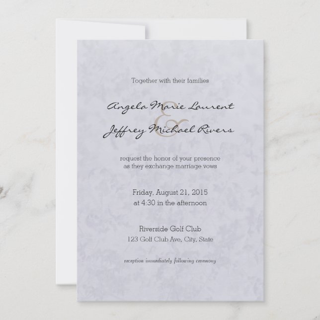 Lilac Blush Wildflowers Wedding Invitation (Front)