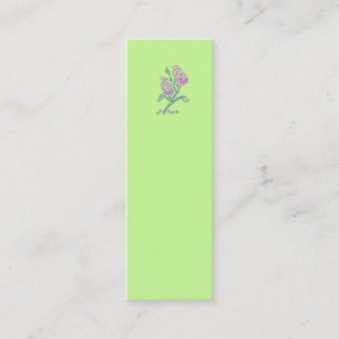 Lilac Bookmark Mini Business Card