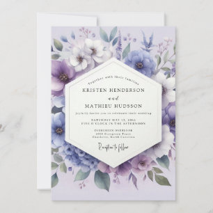 Lilac Botanical Whimsy Wedding Invitation