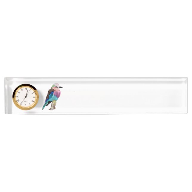 Lilac Breasted Roller Bird Nameplate (Front)