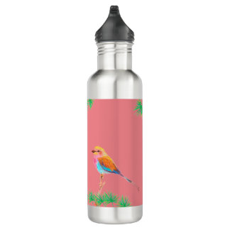 Lilac Breasted Roller Bird Water Bottle