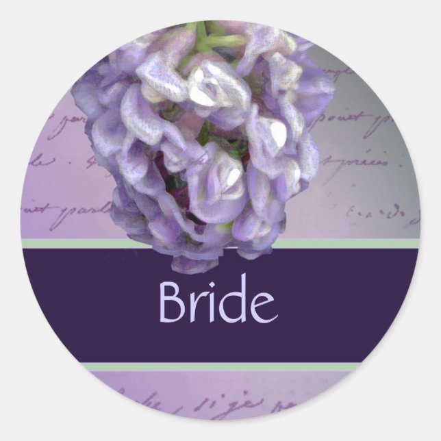 Lilac bridal stickers (Front)