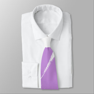 Lilac Brush Modern White Background Tie