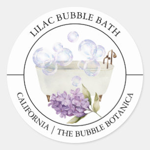 Lilac Bubble Bath label