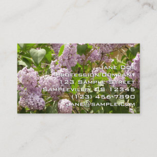 Lilac Bush Beautiful Purple Spring Flowers Business Card