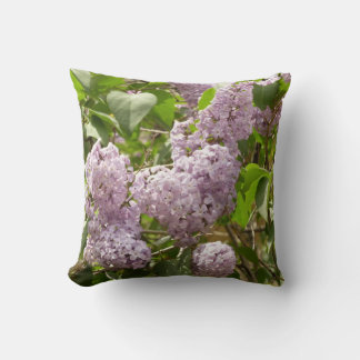 Lilac Bush Beautiful Purple Spring Flowers Cushion