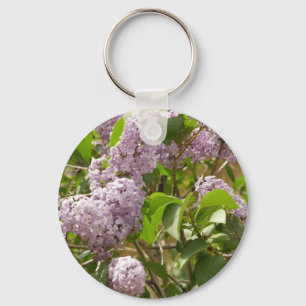 Lilac Bush Beautiful Purple Spring Flowers Key Ring