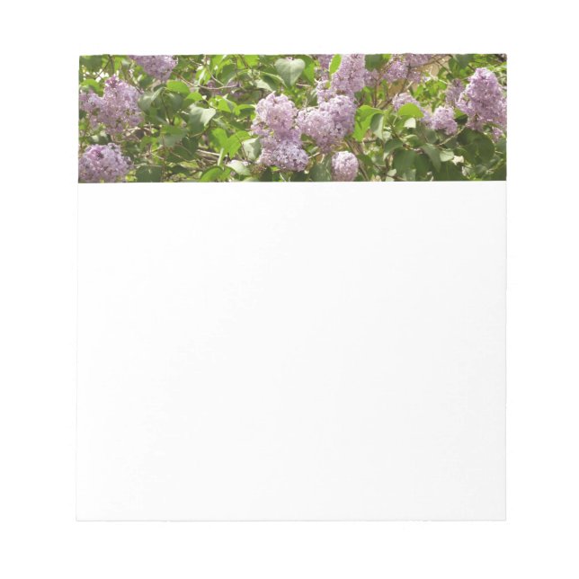Lilac Bush Beautiful Purple Spring Flowers Notepad (Front)