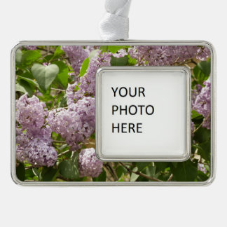 Lilac Bush Beautiful Purple Spring Flowers Silver Plated Framed Ornament