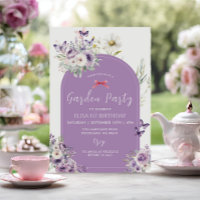 Lilac Butterfly First Birthday Garden Party 