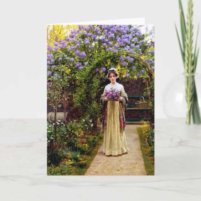 LIlac by Edmand Blair Leighton Card (Front)