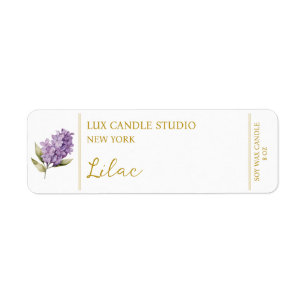 Lilac Candle Label