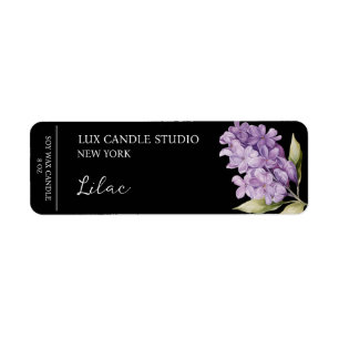 Lilac Candle Label