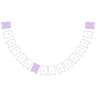 Lilac Cherry Blossom Birthday Bunting