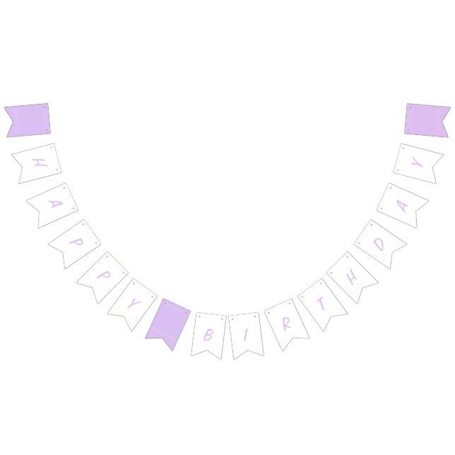 Lilac Cherry Blossom Birthday Bunting (All)