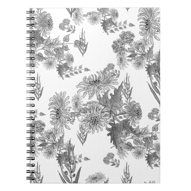 Lilac chrysanthemums , watercolor notebook (Front)