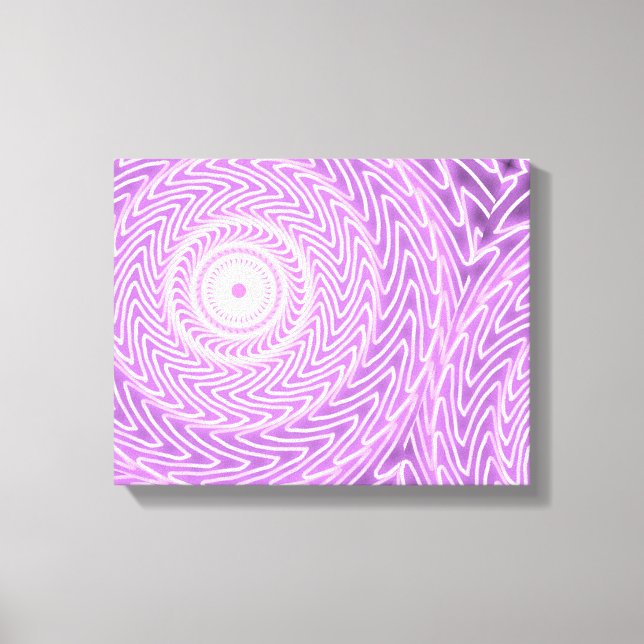 Lilac  circles pattern canvas print (Front)