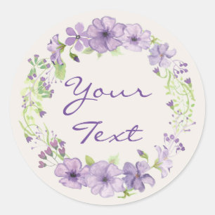 Lilac Classic Round Sticker