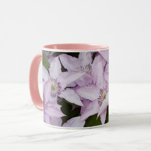 lilac ,clematis, beautiful, flower,lilac flower, mug