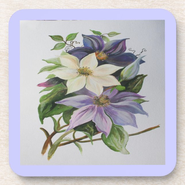 Lilac Clematis Coaster (Front)
