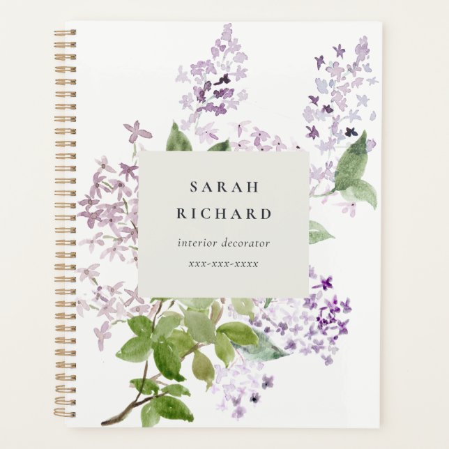 Lilac Cottage Garden Floral Bunch Business Planner (Front)