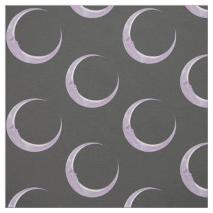 Lilac Crescent Moon Fabric