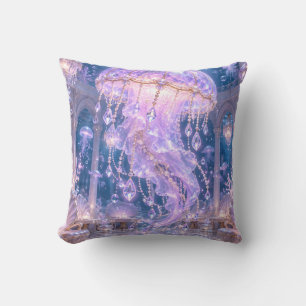 Lilac Crystal Jellyfish Enchanted Palace Cushion