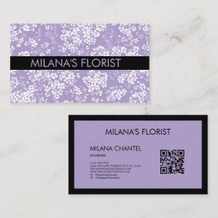 Lilac Daisy Modern Trendy Flower Florist  Business Card