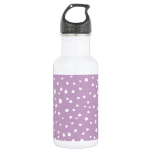 Lilac Dalmatian Spots, Dalmatian Dots, Dotted 532 Ml Water Bottle