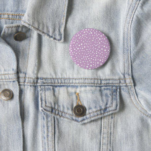 Lilac Dalmatian Spots, Dalmatian Dots, Dotted 6 Cm Round Badge