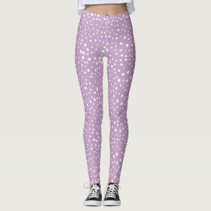 Lilac Dalmatian Spots, Dalmatian Dots, Dotted Leggings