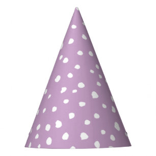 Lilac Dalmatian Spots, Dalmatian Dots, Dotted Party Hat