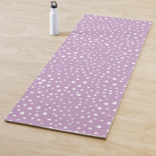 Lilac Dalmatian Spots, Dalmatian Dots, Dotted Yoga Mat