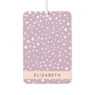 Lilac Dalmatian Spots, Dalmatian Dots, Your Name Car Air Freshener