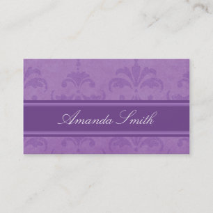 Lilac Damask Business Card