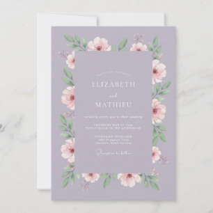 Lilac Delicate Bloom Wedding Invitation