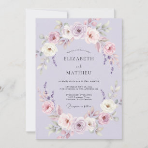 Lilac Delicate Blossom Wedding Invitation