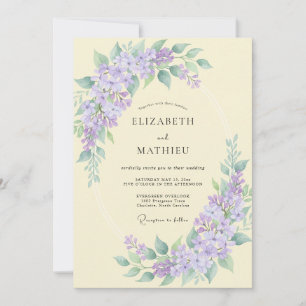 Lilac Delicate Botanical Wedding Invitation