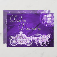 Lilac Disco Ball, Princess Coach & Horses Sweet 16