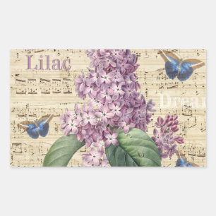 Lilac Dream Rectangular Sticker