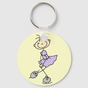 Lilac Dress Figure Skater Tshirts and Gifts Key Ring
