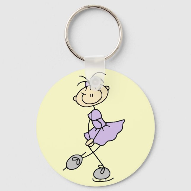 Lilac Dress Figure Skater Tshirts and Gifts Key Ring (Front)