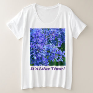 Lilac festival romantic blue lilac photo plus size T-Shirt