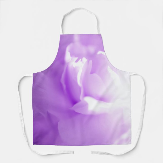 Lilac Floral All-Over Print Apron (Front)