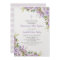 Lilac Floral Baby Girl Baptism Invitation