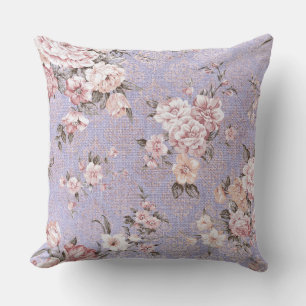Lilac Floral  Decorative Pillow