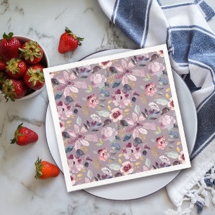 Lilac Floral  Napkin