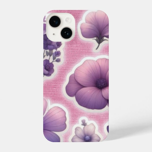 Lilac Floral Phone Case (Back)