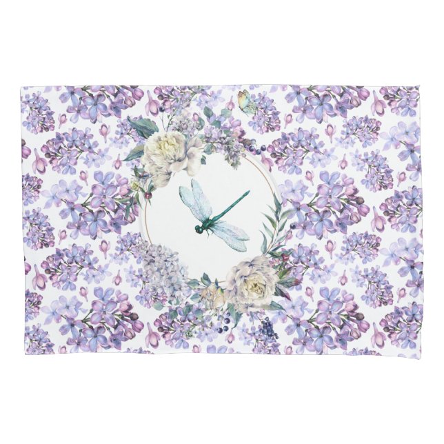 Lilac Floral Pillowcase (Front)